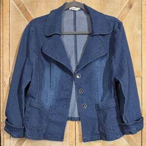 Ursime Jean Jacket Womens 2XL Stretch Denim Blue